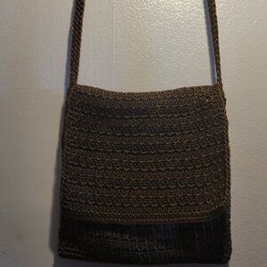 The Sak Small Brown Crochet Crossbody Bag